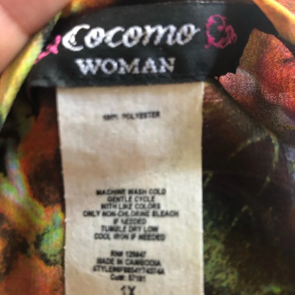 Cocomo woman Large, sheer top multicolor - Picture 4 of 5